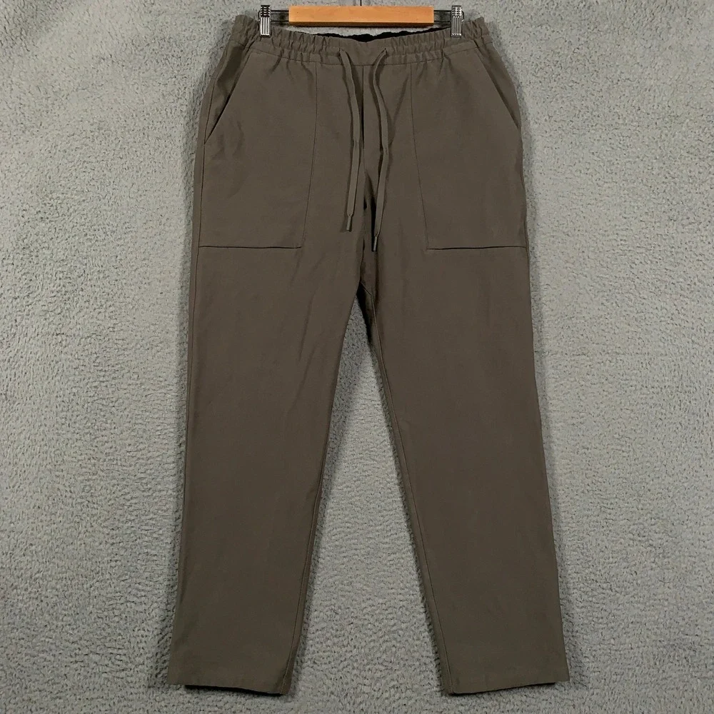 Lululemon Bowline Utilitech Pull-On Pant Men's Large L Brown Tapered Stretch Lab